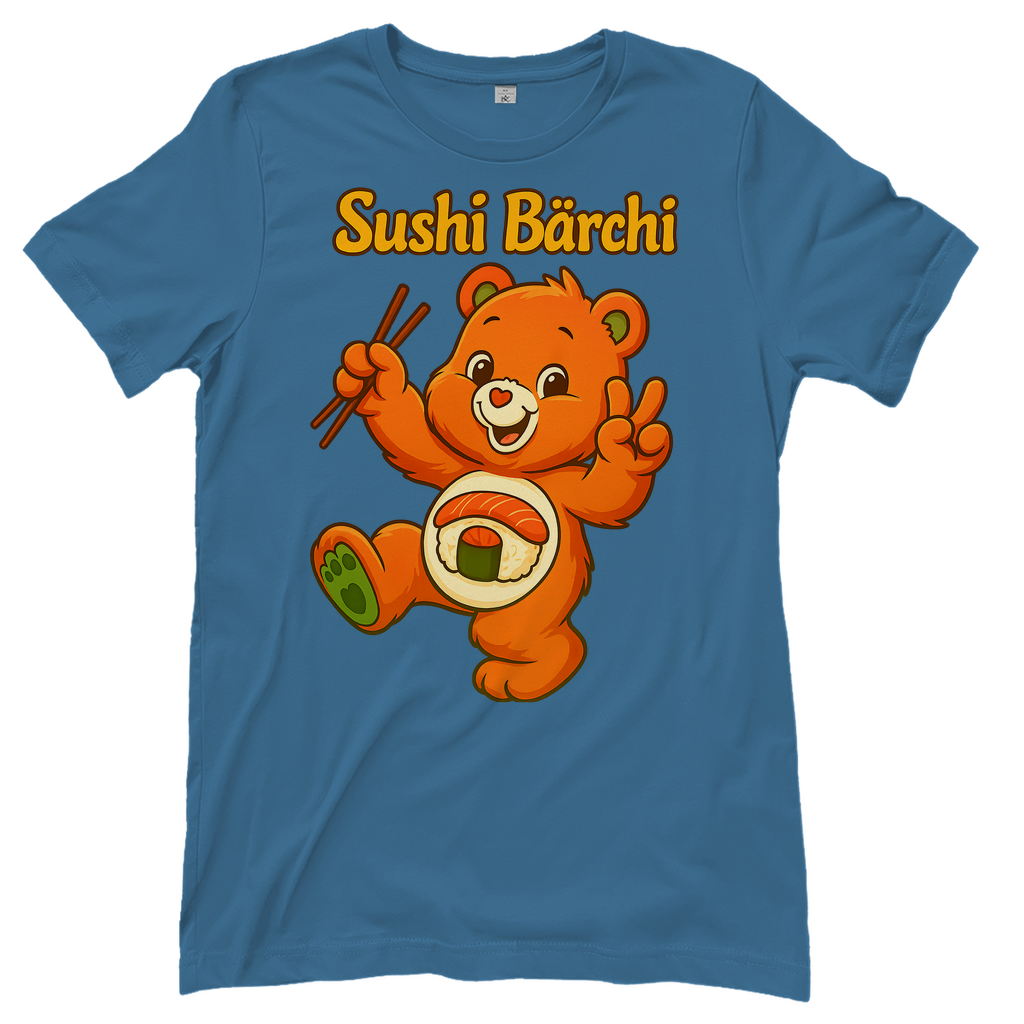 Sushi Bärchi - Glücksbärchi - Damen T-Shirt Stone Blue