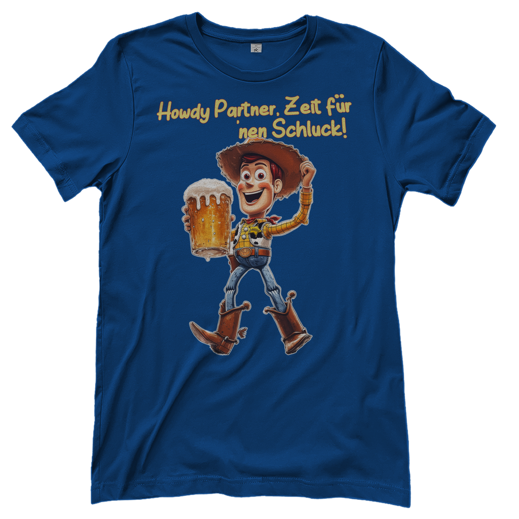 Howdy Partner Zeit für nen Schluck - Woody Toy Story - Damenshirt Royal Blue