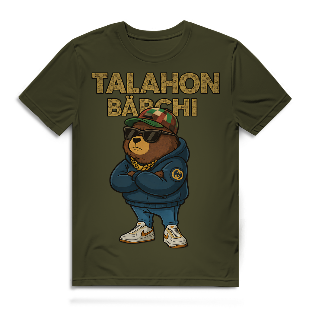 Talahon Bärchi - Glücksbärchi - Herren Premium Bio T-Shirt Khaki