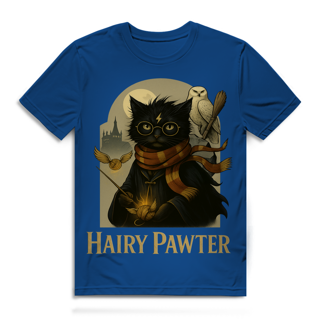 Hairy Pawter Harry Potter Katze - Herren Premium Bio T-Shirt Royal Blue