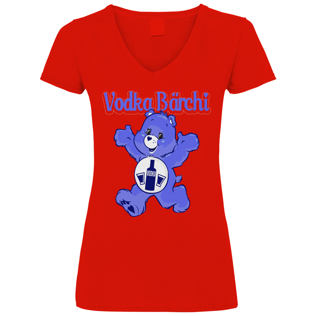 Vodka Bärchi - Glücksbärchi - V-Neck Damenshirt