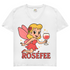 Damen V-Neck T-Shirt ROSÉFEE – Rosé Wein Fee Motiv mit femininer V-Ausschnitt White