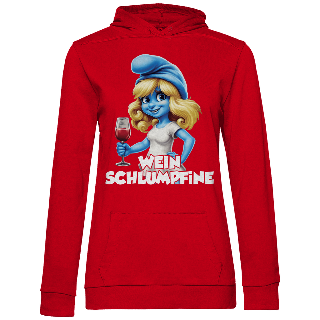 Wein Schlumpfine Grafik - Damen Hoodie