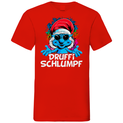 Druffi Schlumpf Grafik - Herren V-Neck Shirt