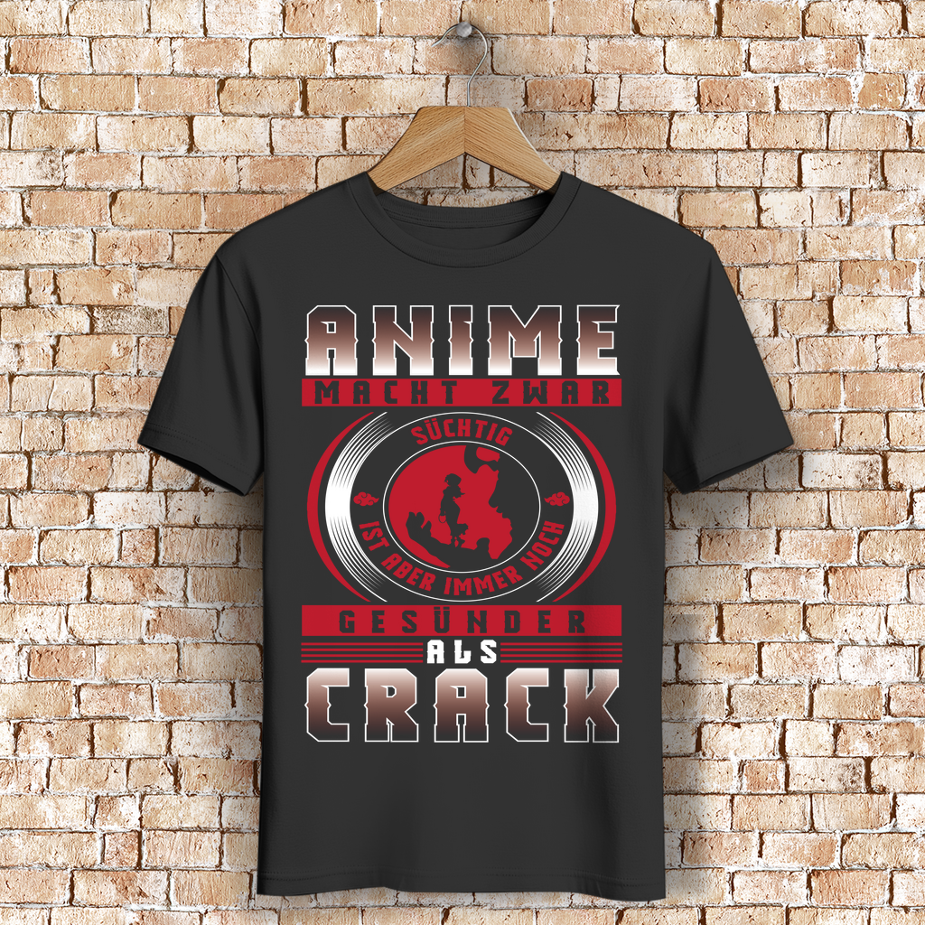 Otaku Life T-Shirt – Anime macht süchtig, aber ist besser als Crack – Bio-Shirt