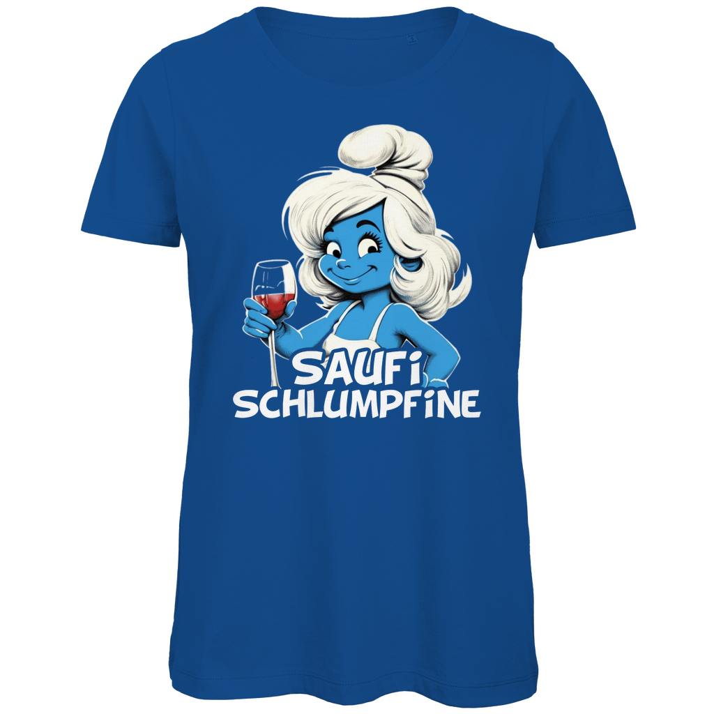 Saufi Schlumpfine Grafik - Damen Premium Bio T-Shirt