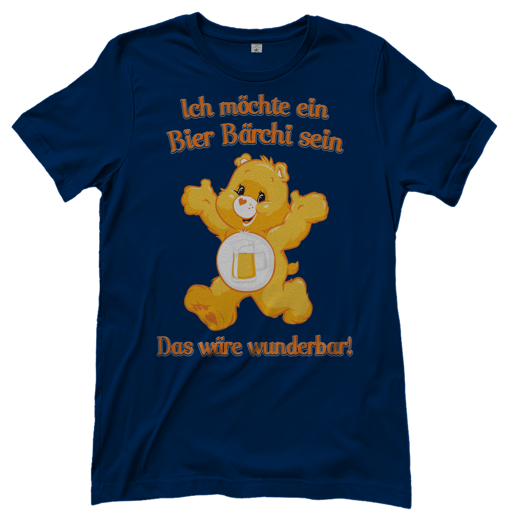 Damen T-Shirt Ich möchte ein Bier Bärchi sein das wäre wunderbar! Navy