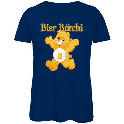 Bier Bärchi - Glücksbärchi - Damen Premium Bio T-Shirt Navy