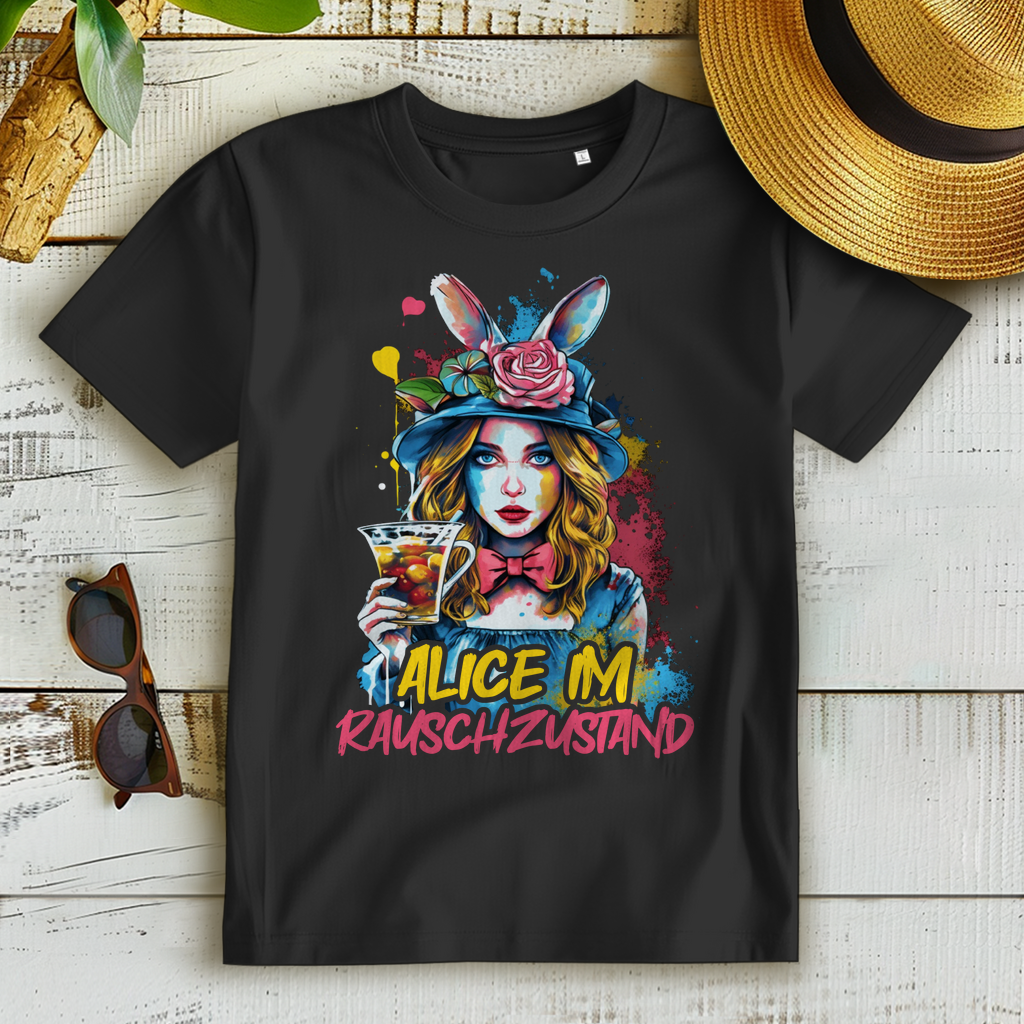 Alice im Rauschzustand Wunderland - Damen Premium Bio T-Shirt