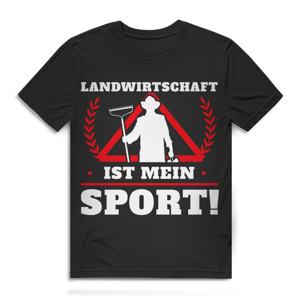 T-Shirt für Landwirte – Mein Sport Ackerbau &amp; Stallarbeit – Lustiges Bauernmotiv Black
