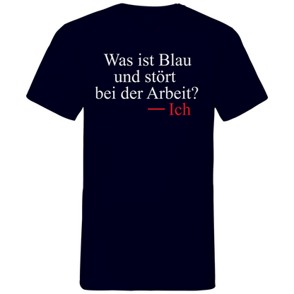 Was ist blau und stört bei der Arbeit - Herren V-Neck Shirt
