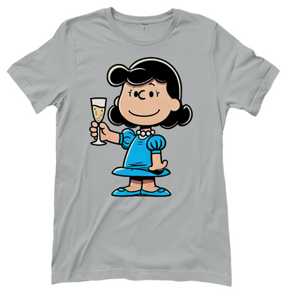Lucy van Pelt mit Sekt -  Die Peanuts - Damenshirt