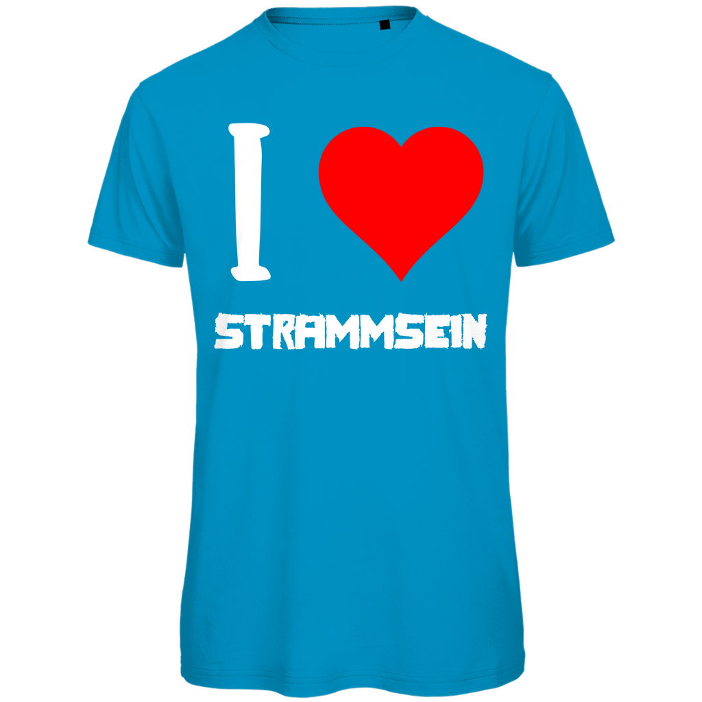 I love Strammsein - Herren Premium Bio T-Shirt Atoll
