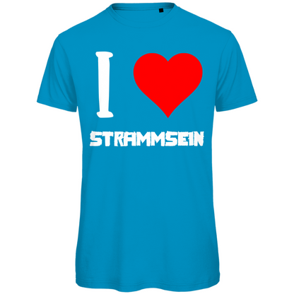 I love Strammsein - Herren Premium Bio T-Shirt Atoll