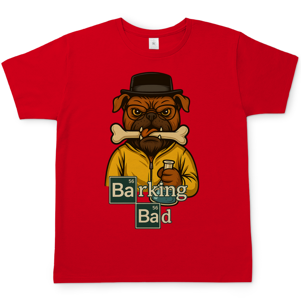 Breaking Bad Barking Bad Dog Hunde - Herren T-Shirt Red