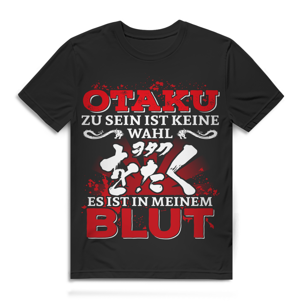 Herren T-Shirt Anime – Otaku zu sein ist keine Wahl – Japan Flair Black