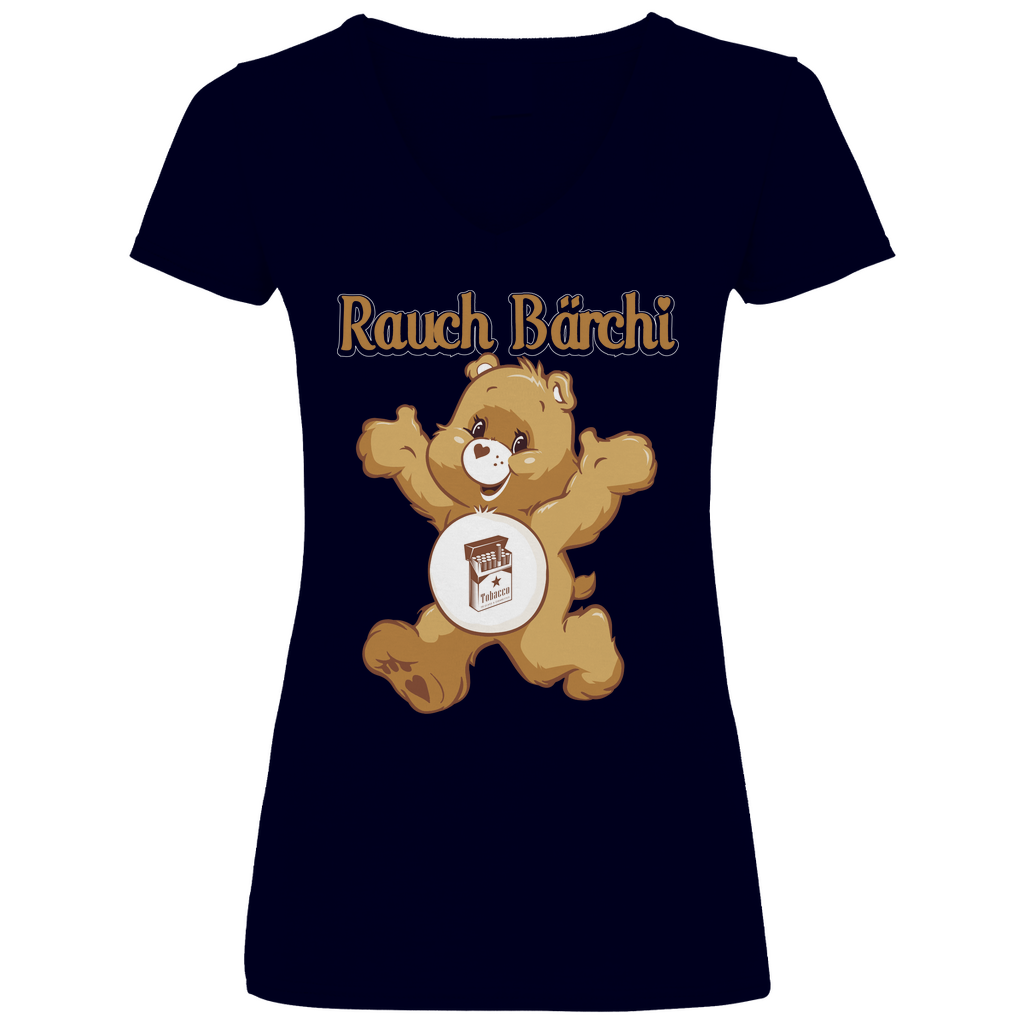 Rauch Bärchi - Glücksbärchi - V-Neck Damenshirt Deep Navy