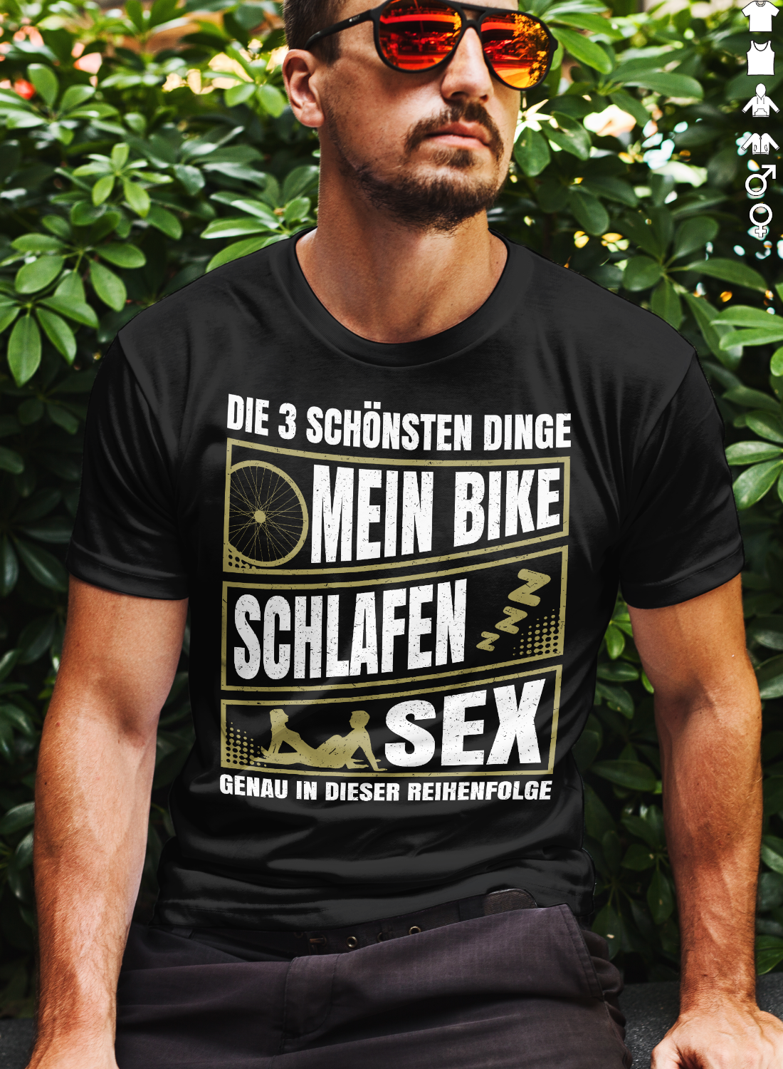 Mein Bike Schlafen Sex Shirt – Lustiges Männer Fahrrad Spruch Shirt MTB