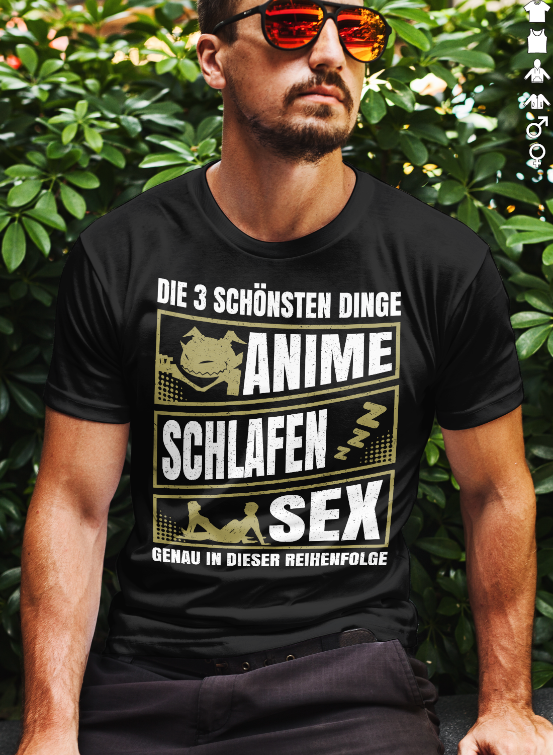 Anime Schlafen Sex Shirt Männer – Lustiges Geschenk für Otakus mit Humor