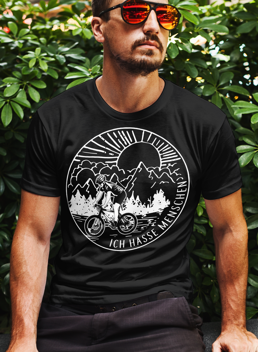 Fahrrad Shirt Herren Ich hasse Menschen – Radler Design für Naturfreunde