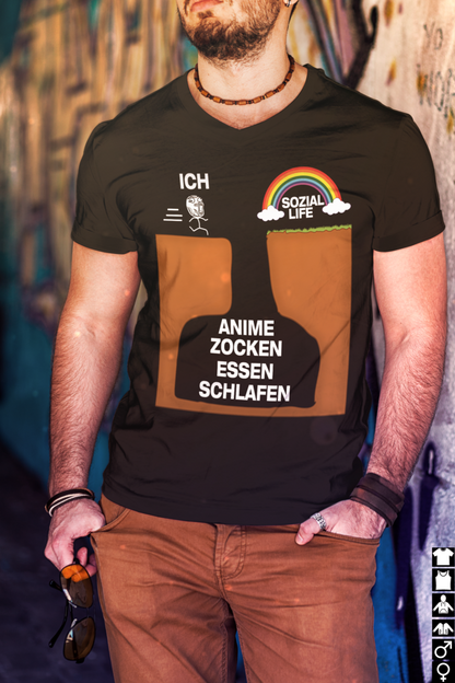 Anime Zocker Shirt Männer – Sozialleben verpasst wegen Anime Zocken Schlafen