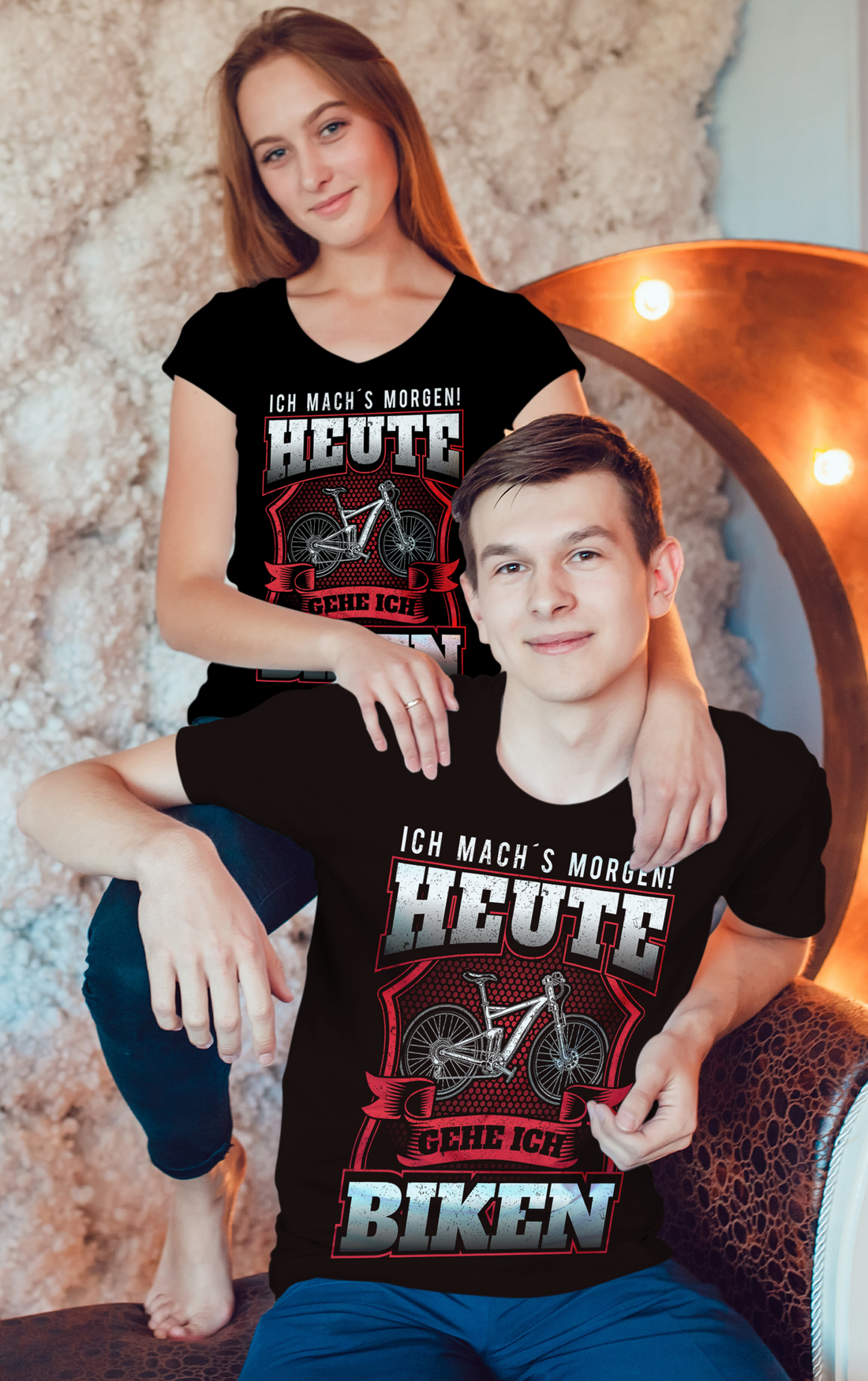 Heute gehe ich biken Shirt – Lustiges Männer Fahrrad T-Shirt für Biker