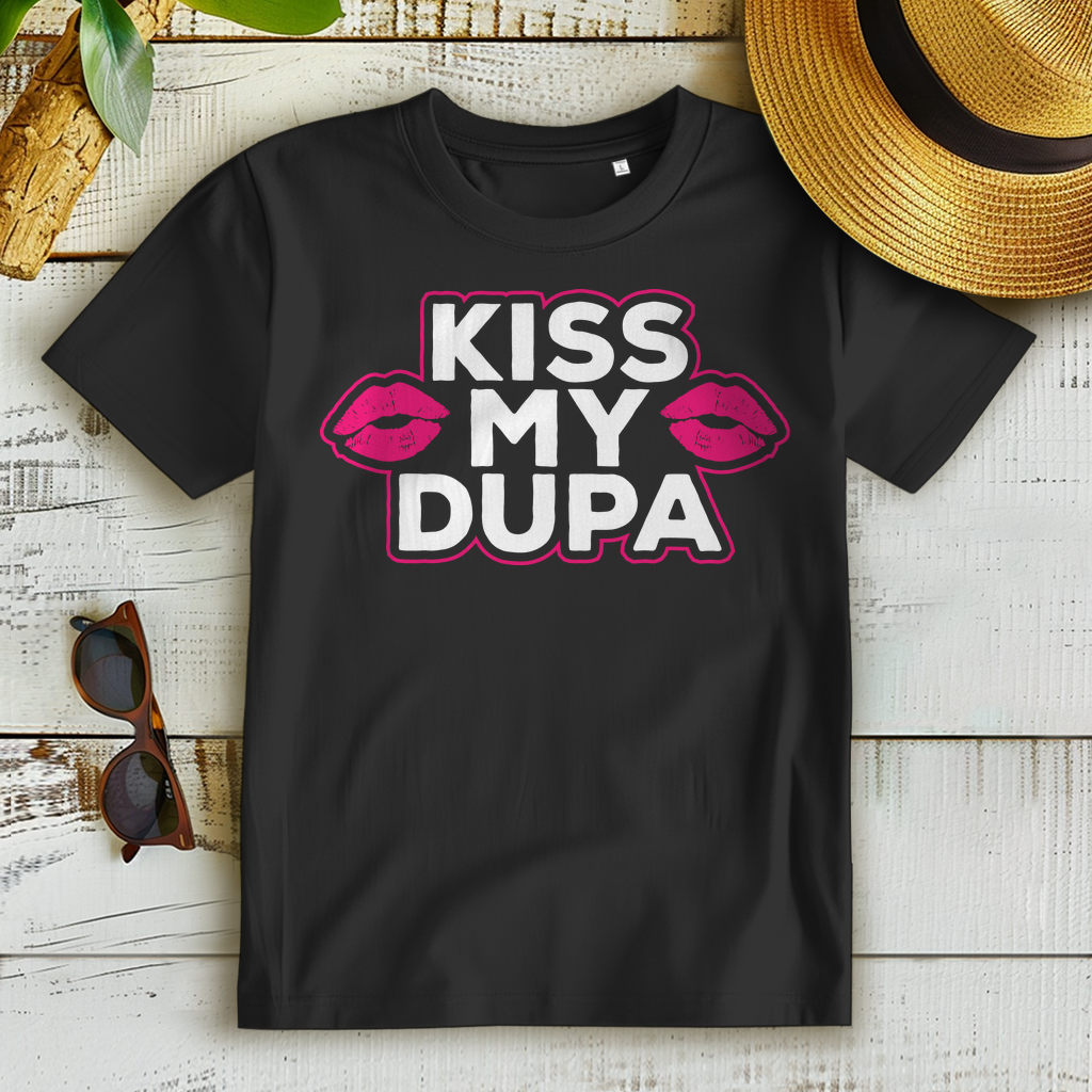 Kiss my Dupa Shirt Damen – Freches polnisches T-Shirt für selbstbewusste Frauen