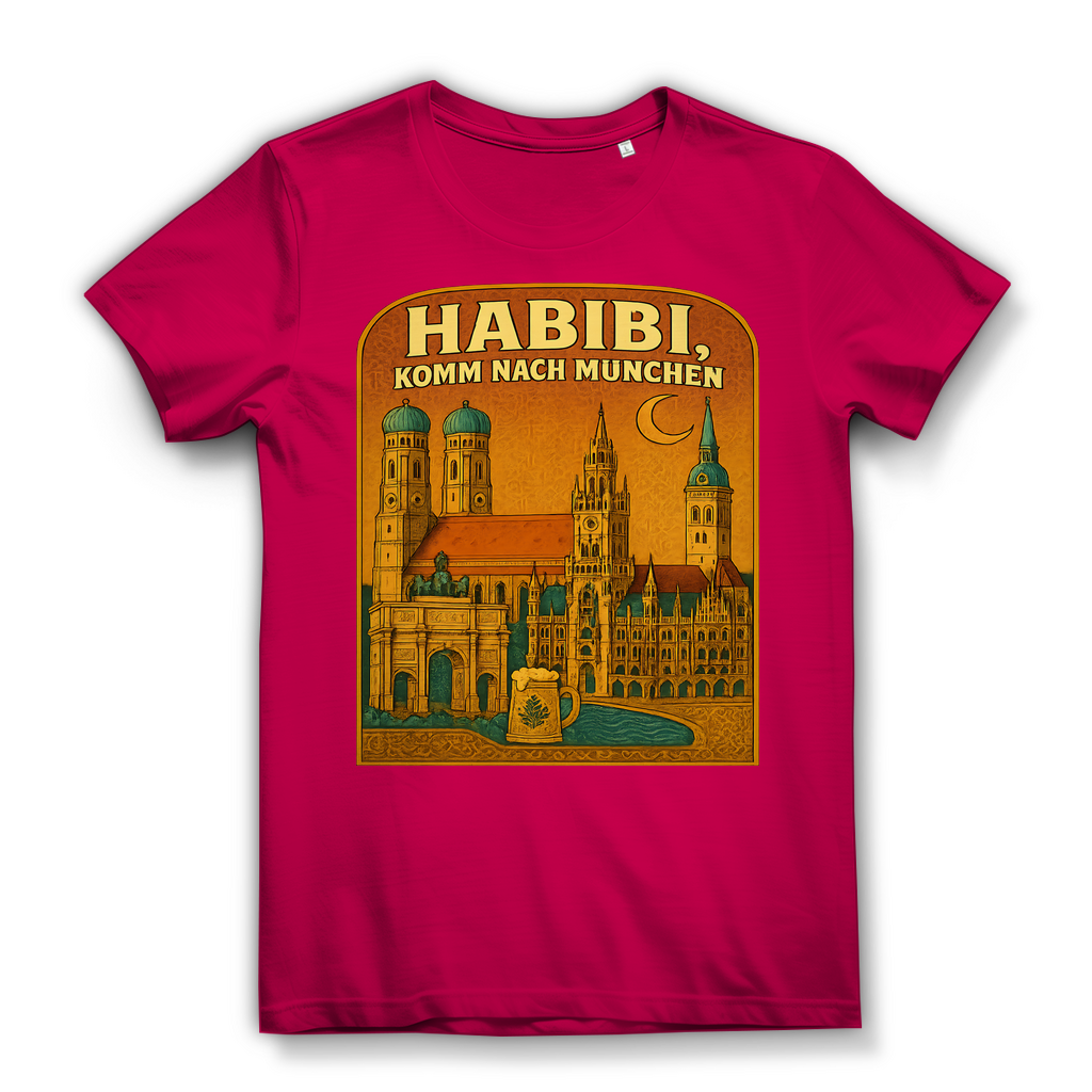 Habibi komm nach München - Damen Premium Bio T-Shirt Fuchsia