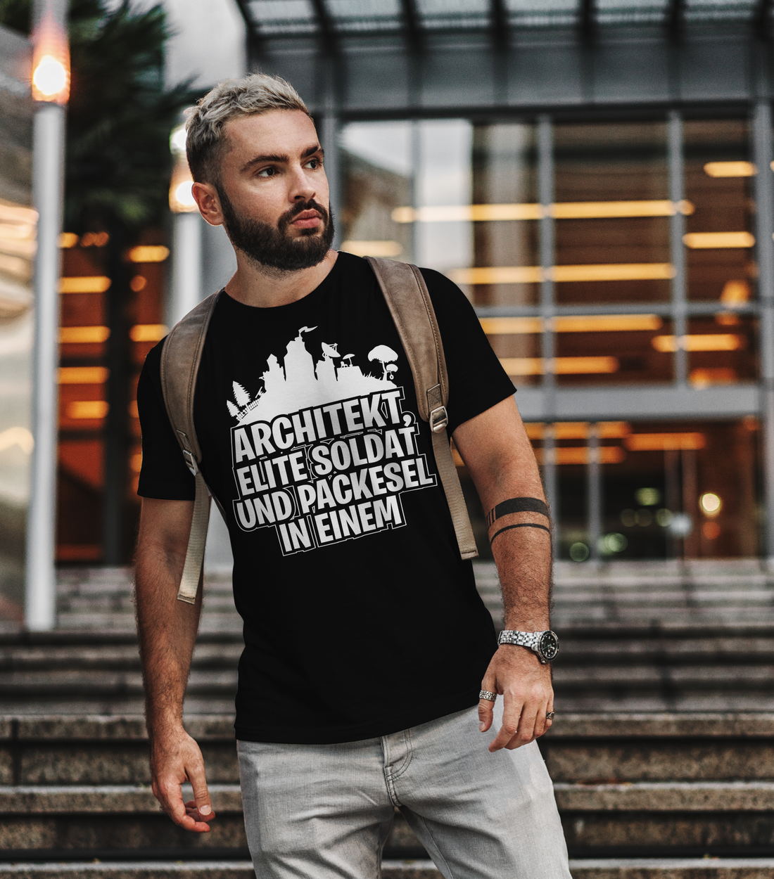 Shirt Männer – Architekt, Soldat, Packesel in einem – Gaming Fun T-Shirt