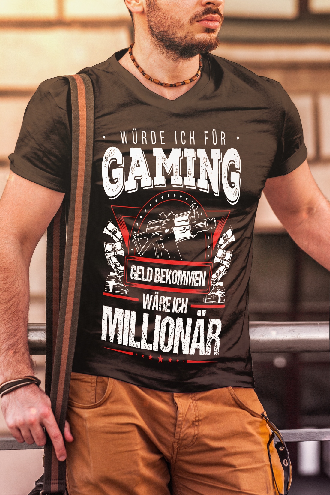 Gamer Shirt Männer – Würde ich fürs Zocken Geld bekommen – Gaming Millionär
