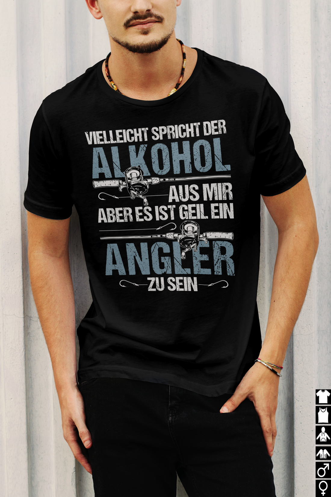 Angler Shirt Männer – Vielleicht spricht der Alkohol aus mir Angel Spruch