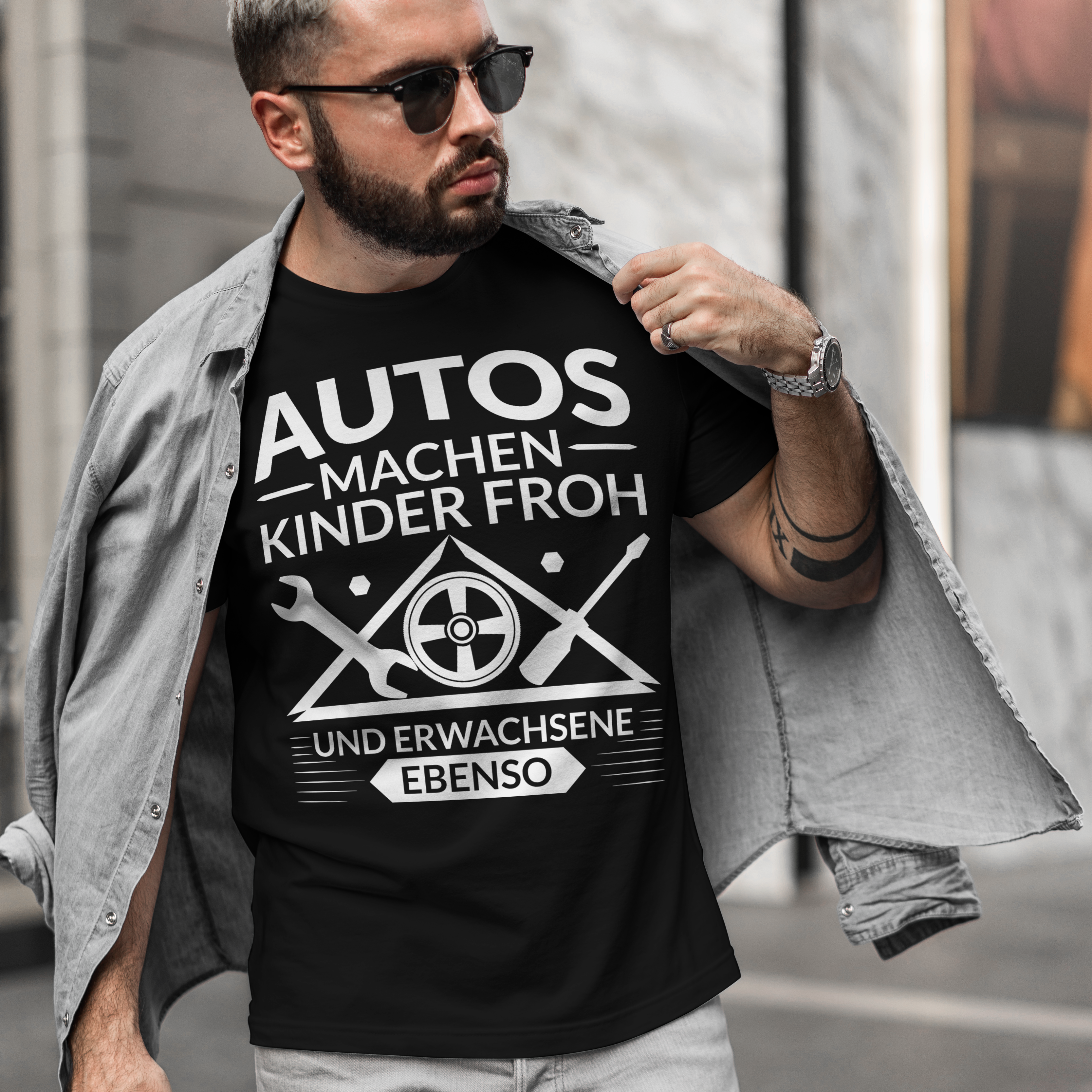 Auto Shirt Männer – Autos machen Kinder froh und Erwachsene ebenso T-Shirt