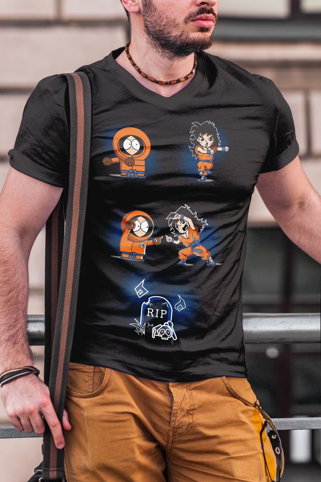 Dragon Ball Parodie Shirt Männer – Kenny Fusion Totengag Anime South Park