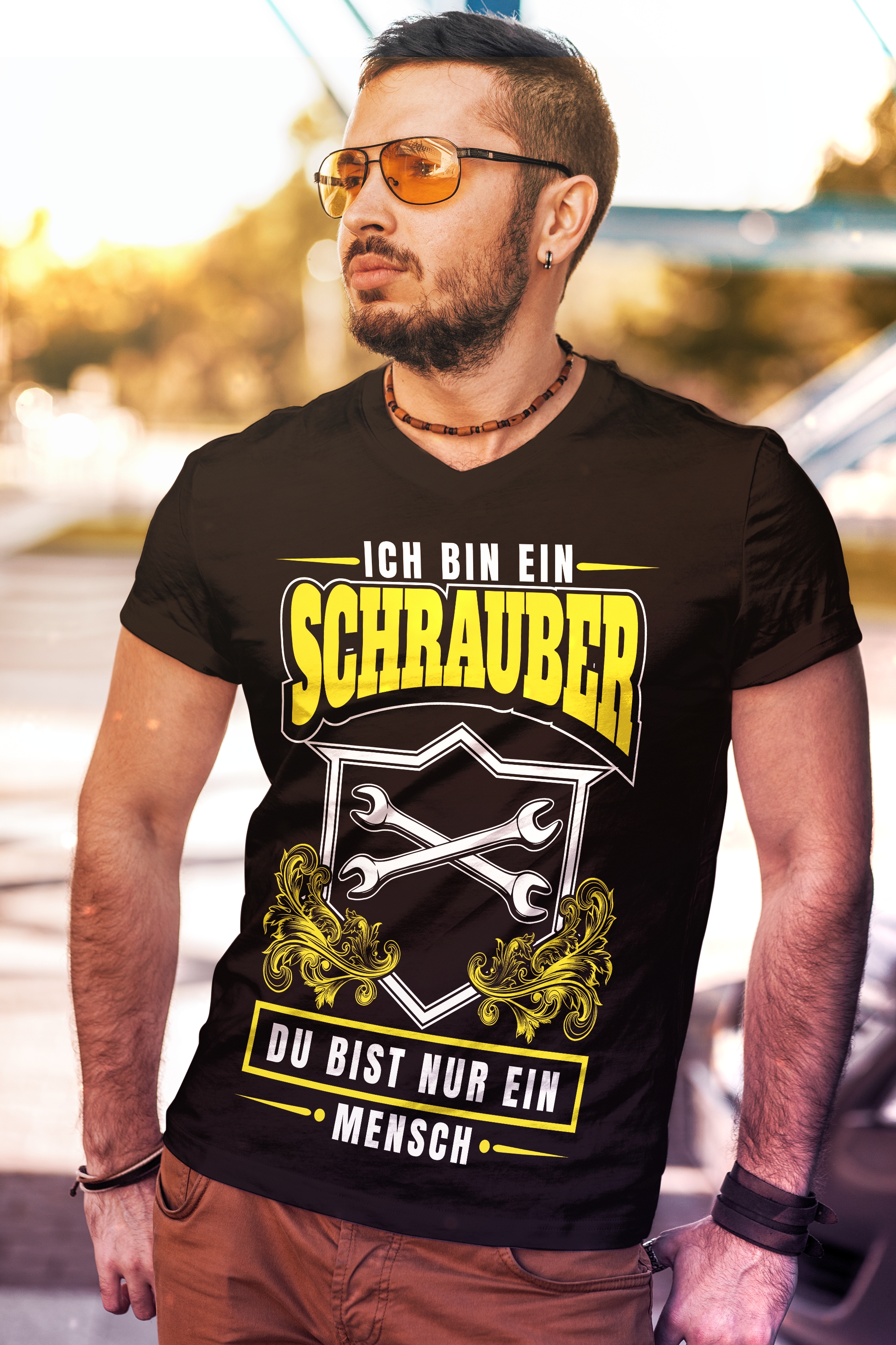 Herren T-Shirt Ich bin ein Schrauber du bist nur ein Mensch Kfz Shirt