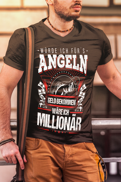Würde ich fürs Angeln Geld bekommen T Shirt – Geschenkidee für Angler Herren