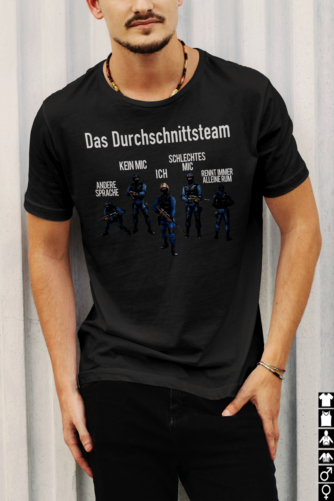 Das Durchschnittsteam Shirt für Gamer – Lustiges Counter Strike CS Taktik Design