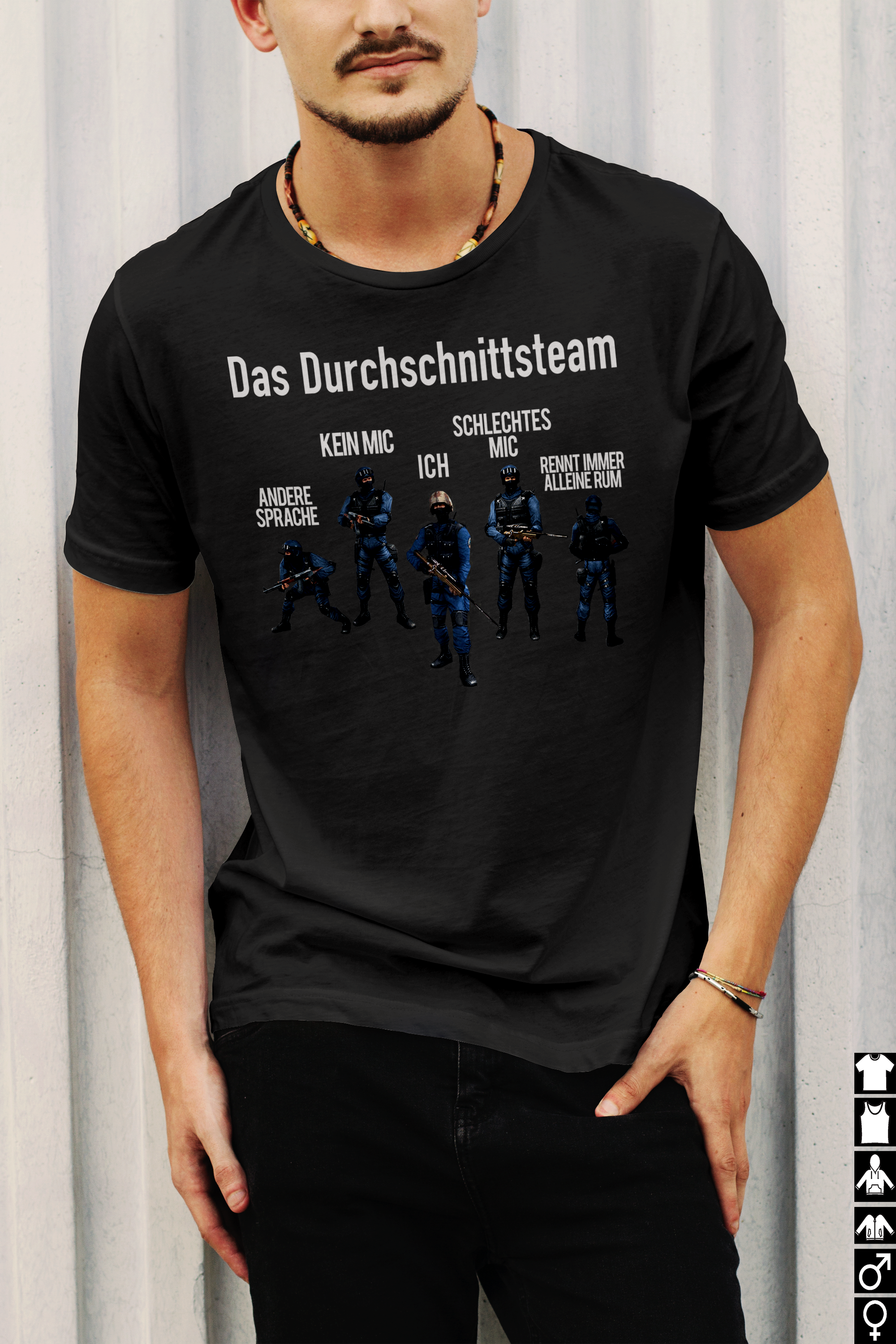 Das Durchschnittsteam Shirt für Gamer – Lustiges Counter Strike CS Taktik Design