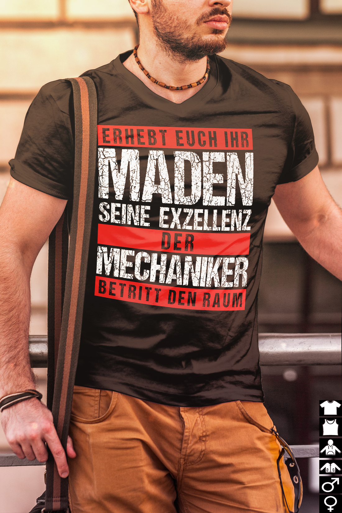 Mechaniker Shirt Männer – Seine Exzellenz betritt den Raum Werkstatt Fun Spruch