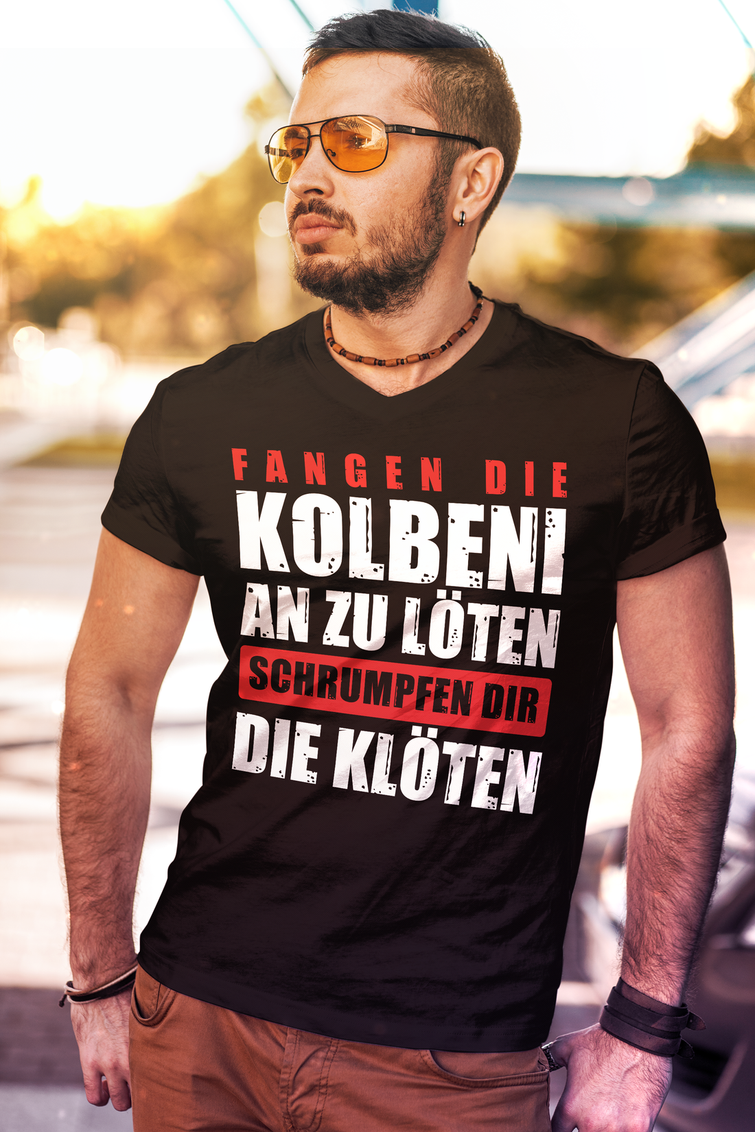 Tuning Funshirt Männer – Fangen die Kolben an zu löten Witziges Mechaniker Shirt