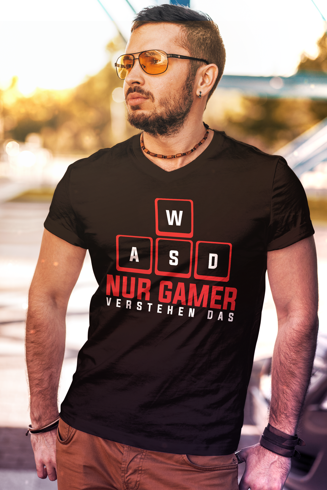 Nur Gamer verstehen das – Herren T-Shirt mit klassischem WASD PC Steuerung Print