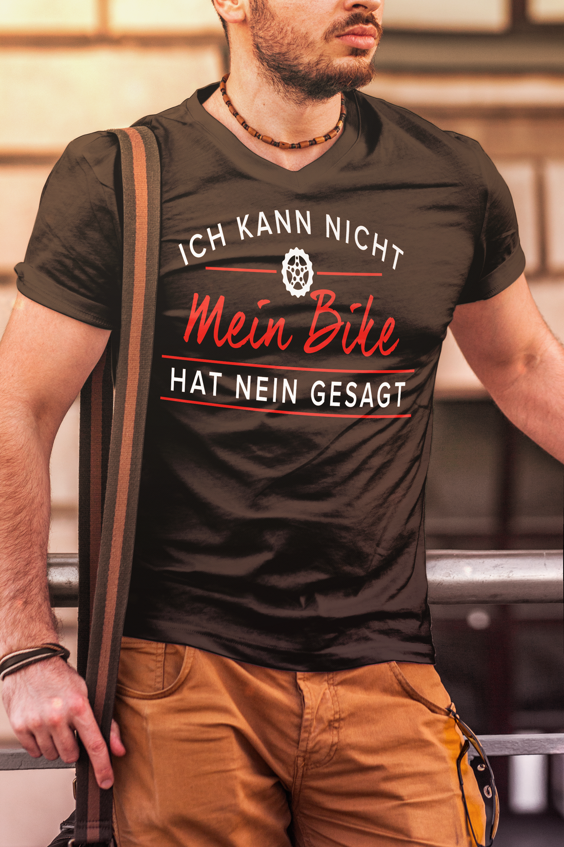 Fahrrad T-Shirt Herren – Ich kann nicht mein Bike hat nein gesagt – Fun Shirt