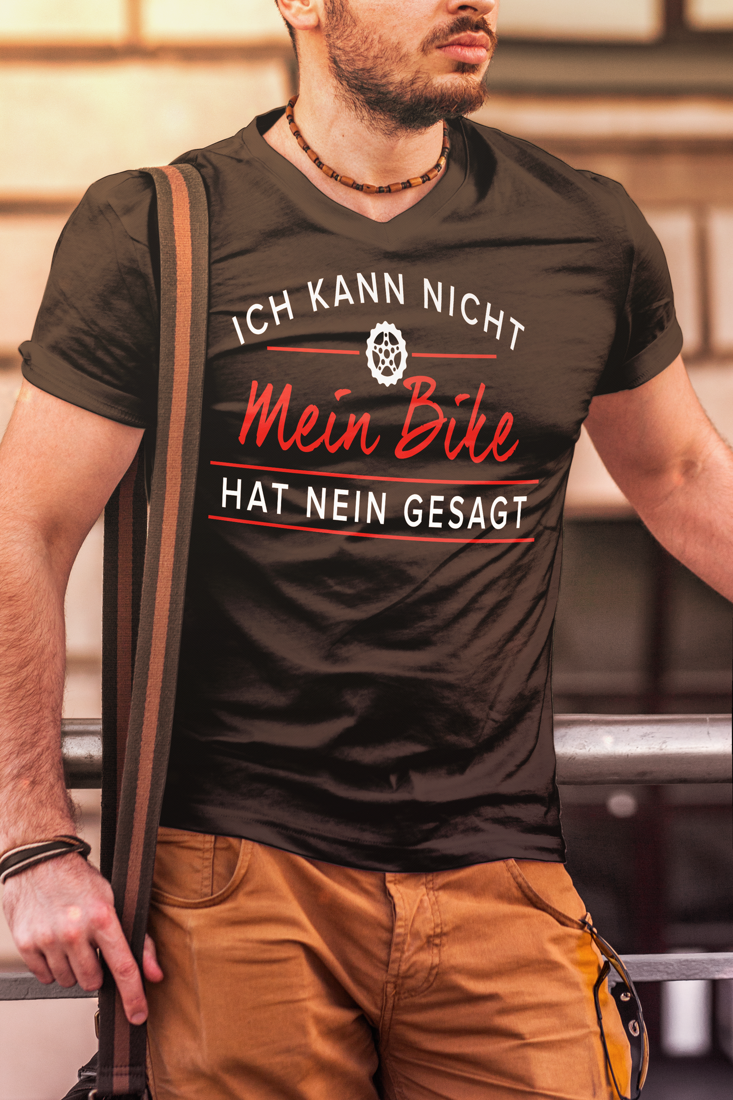 Fahrrad T-Shirt Herren – Ich kann nicht mein Bike hat nein gesagt – Fun Shirt