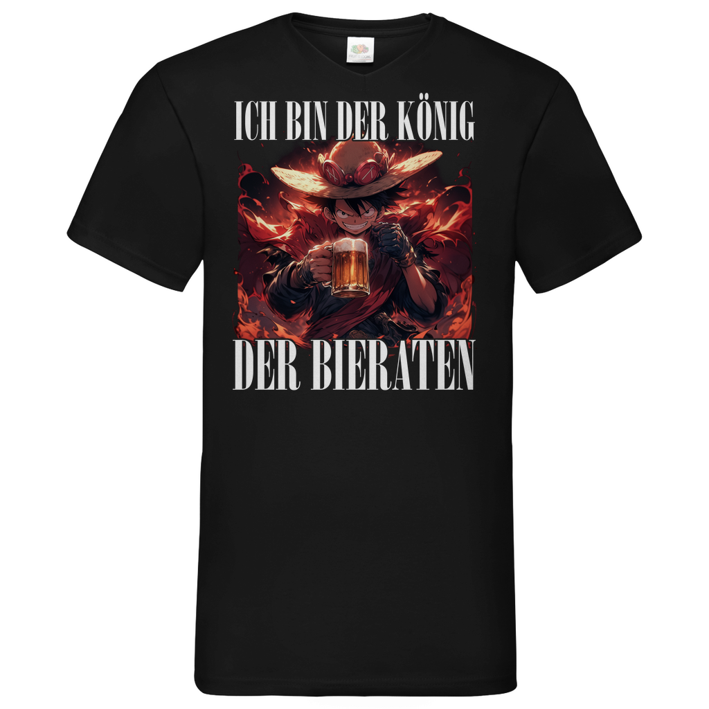 König der Bieraten - One Piece Ruffy - Herren V-Neck Shirt