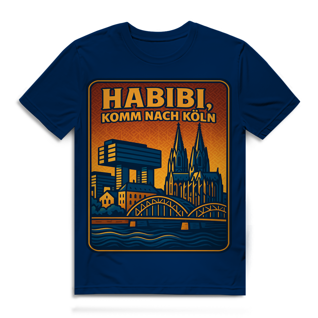 Habibi komm nach Köln - Herren Premium Bio T-Shirt Navy