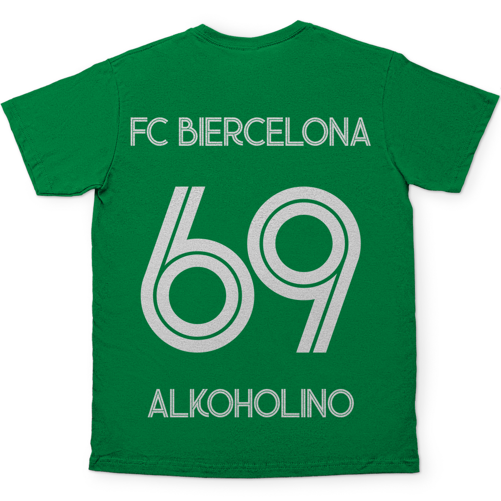 FC Biercelona Alkoholino 69 Fußball - Herren Shirt Kelly Green