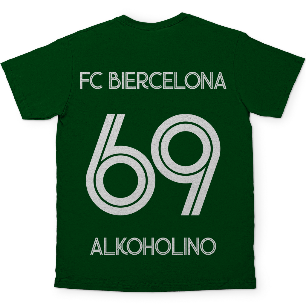 FC Biercelona Alkoholino 69 Fußball - Herren Shirt Bottle Green