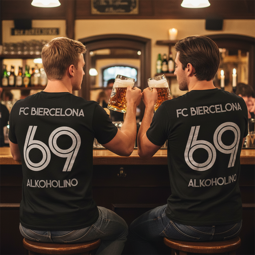 FC Biercelona Alkoholino 69 Fußball - Herren Shirt