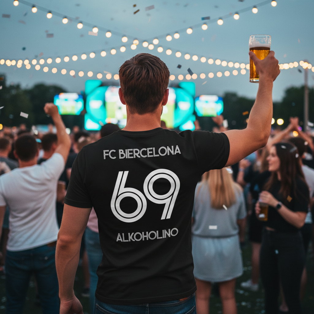 FC Biercelona Alkoholino 69 Fußball - Herren V-Neck Shirt