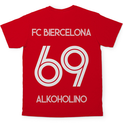 FC Biercelona Alkoholino 69 Fußball - Herren Shirt Red