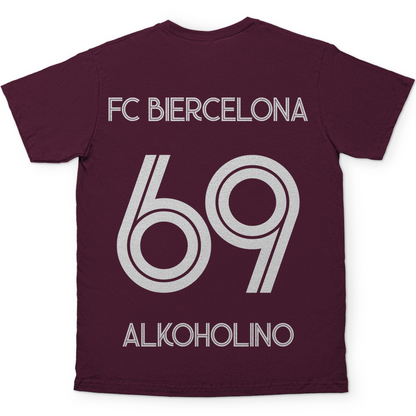 FC Biercelona Alkoholino 69 Fußball - Herren Shirt Burgundy
